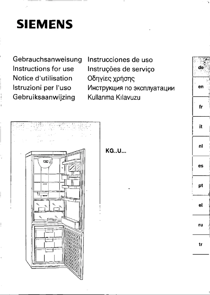 Page n°1 - Manuel utilisateur Siemens KG36U20