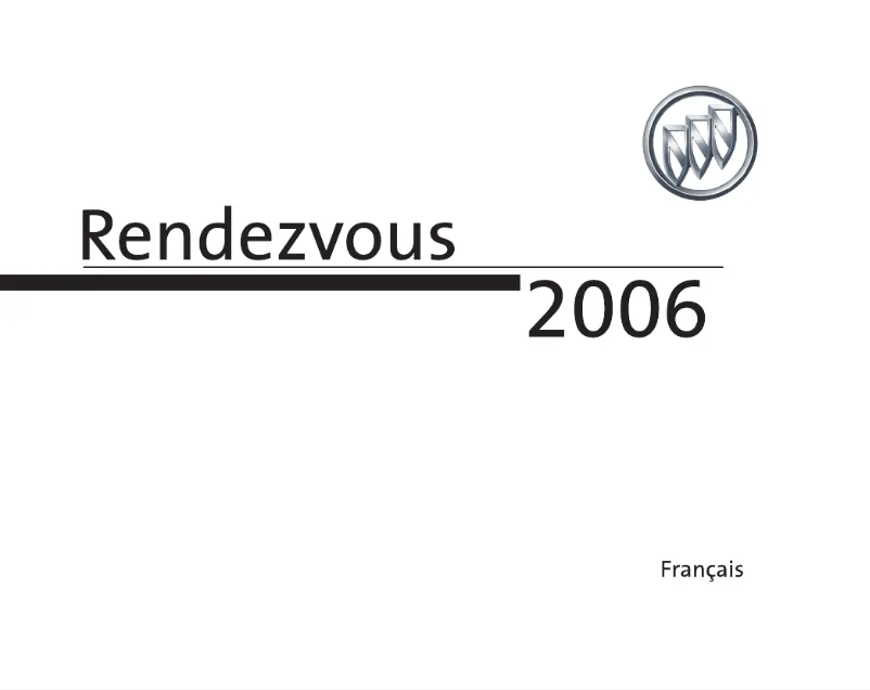 Page 1 of the manual User Manual Buick Rendezvous (2006)