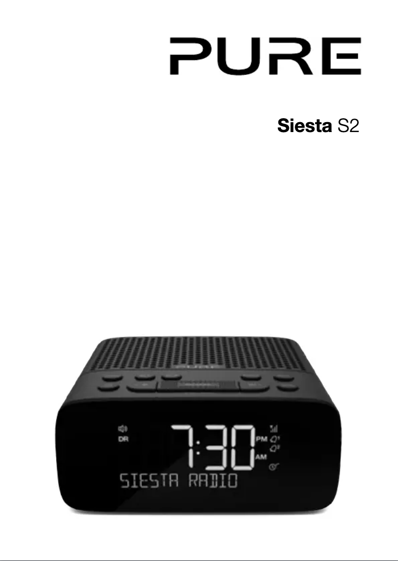 Page 1 de la notice Manuel utilisateur Pure Siesta S2