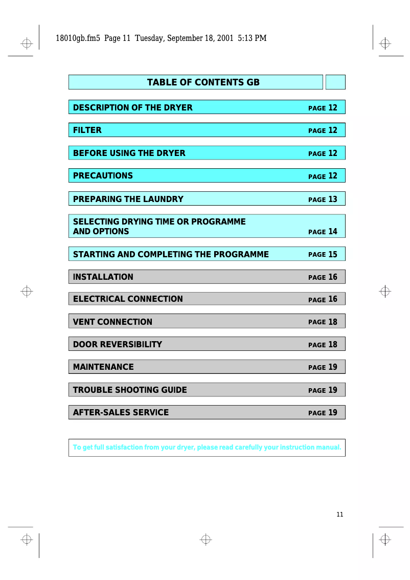 Page 1 de la notice Manuel utilisateur Ignis AWL 241