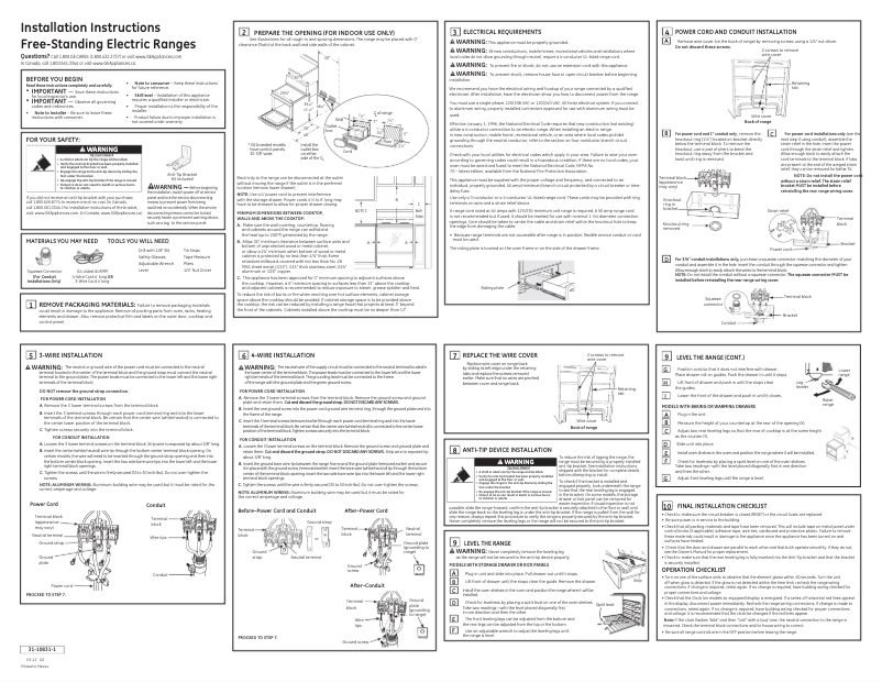 Page n°1 - Guide d'installation Hotpoint RB757DPCT