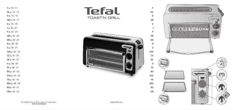 Página 1 del manual Manual de usuario Tefal Toast 'n Grill TL6000