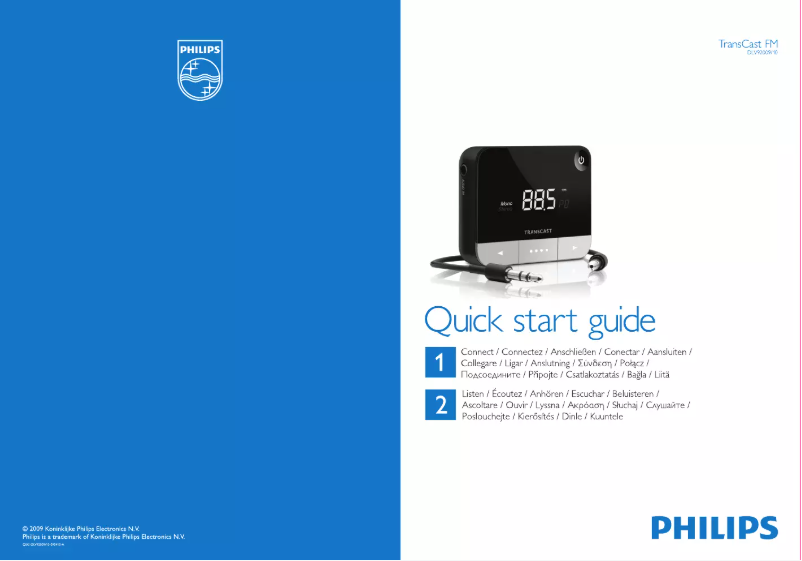 Page 1 de la notice Guide de démarrage rapide Philips DLV92009