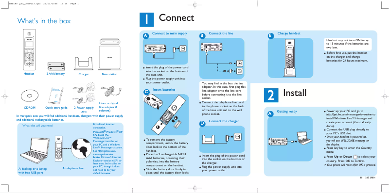 Imagen de la primera página del manual del dispositivo VOIP4331B