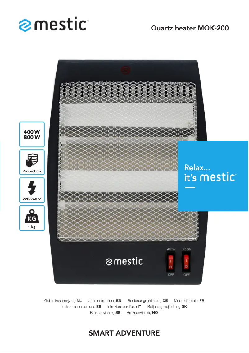 Page 1 de la notice Manuel utilisateur Mestic MQK-200