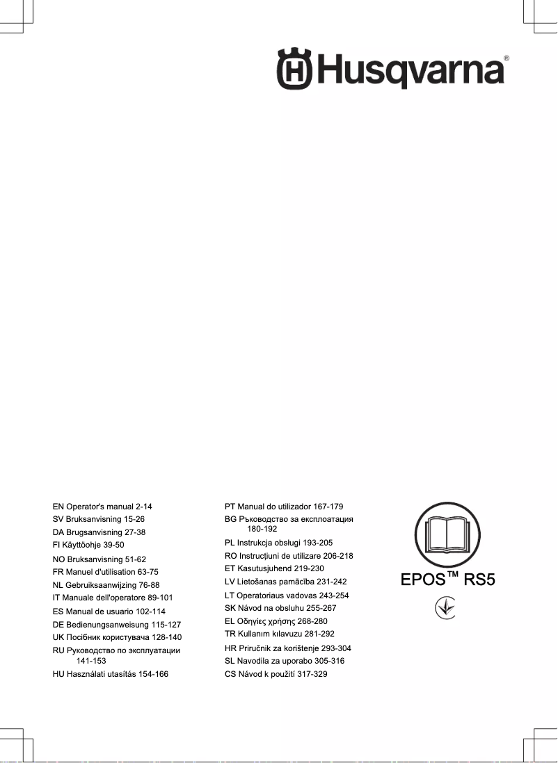 Page n°1 - Manuel utilisateur Husqvarna EPOS Reference Station