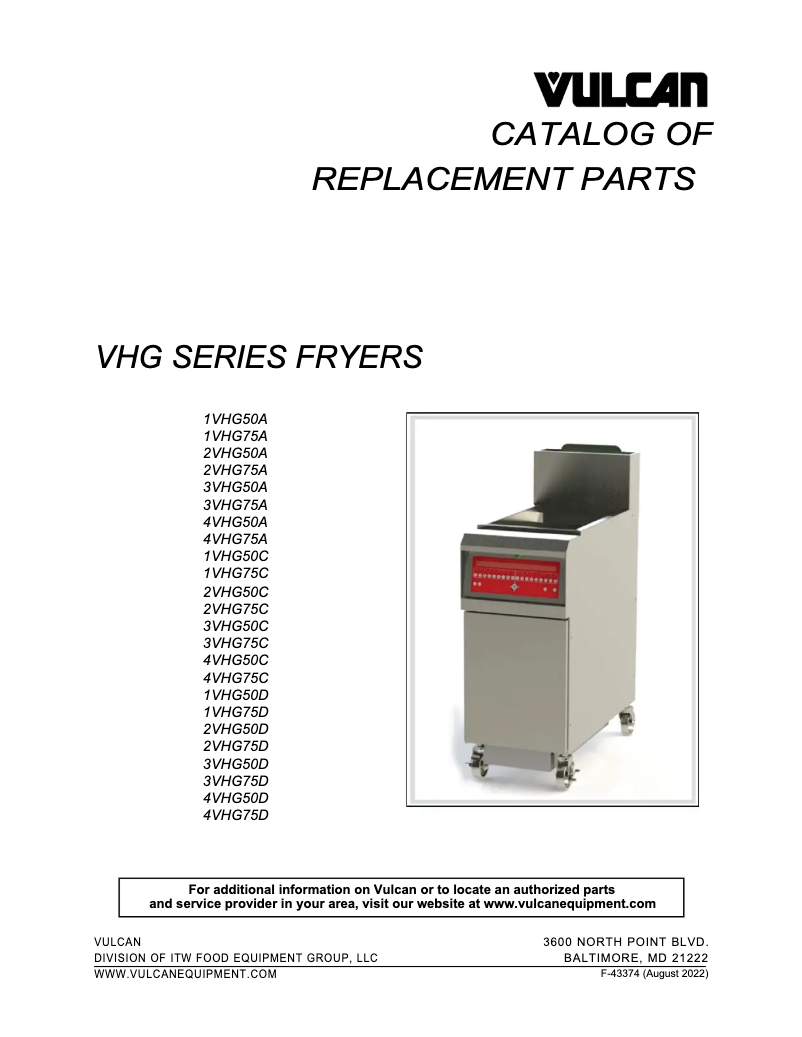 Page n°1 - Catalogue Vulcan VHG75