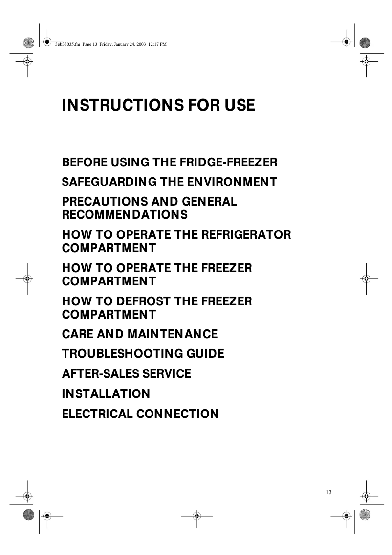 Page 1 de la notice Manuel utilisateur Whirlpool ARC 5520