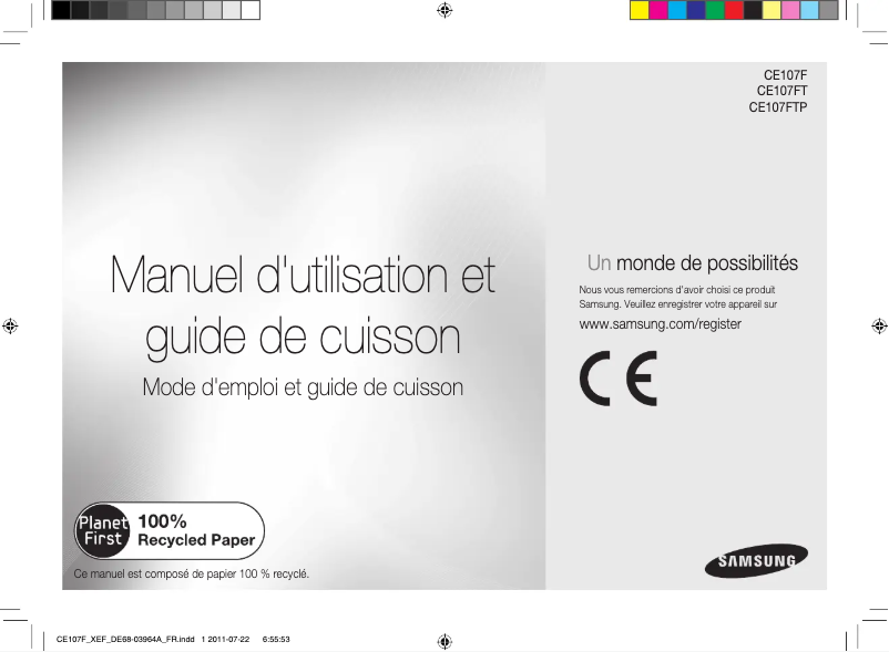 Page n°1 - Manuel utilisateur Samsung CE107FT-S