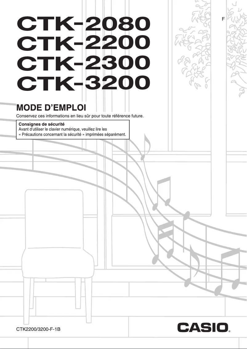 Image de la première page du manuel de l'appareil CTK-2080