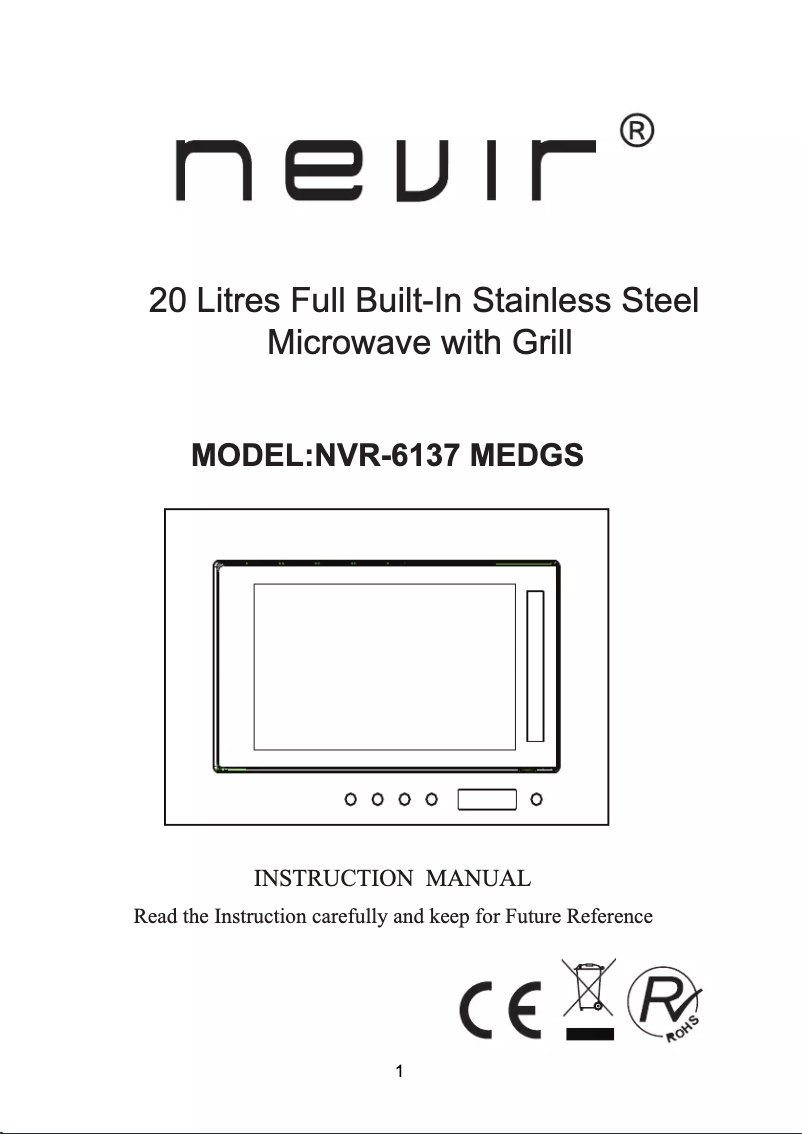 Page n°1 - Manuel utilisateur Nevir NVR-6137 MEDGS