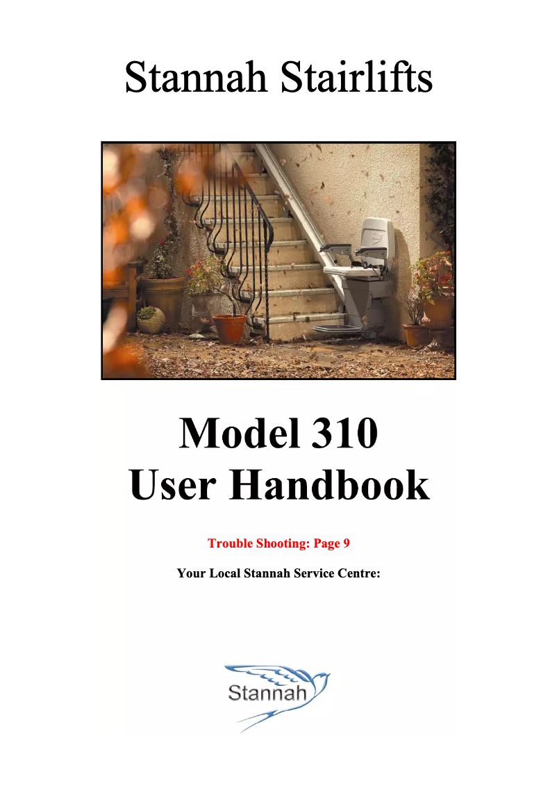 Page 1 de la notice Manuel utilisateur Stannah 310