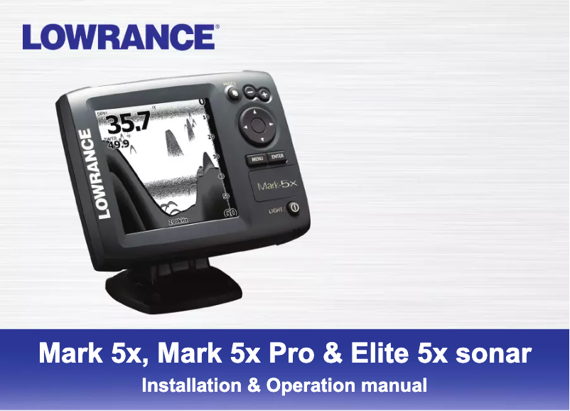 Image de la première page du manuel de l'appareil Elite 5x sonar