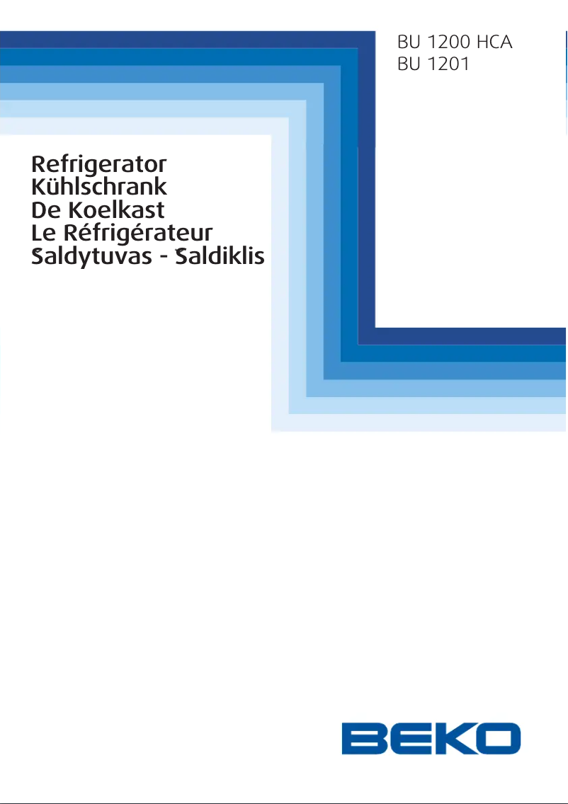 Page 1 de la notice Manuel utilisateur Beko BU 1201