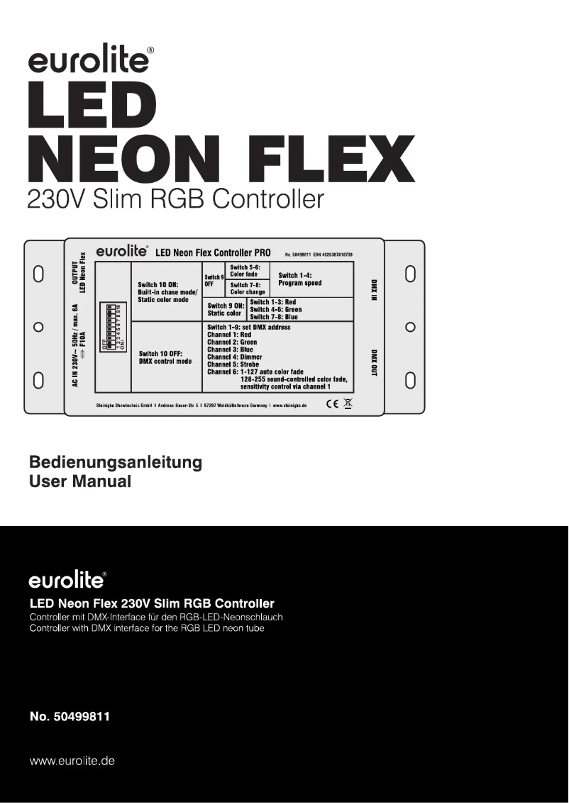 Página 1 del manual Manual de usuario Eurolite LED Non Flex Controller PRO