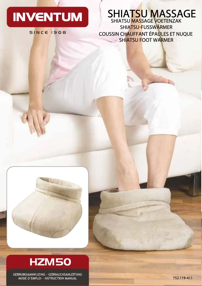 Page 1 de la notice Manuel utilisateur Inventum Shiatsu Massage HZM50