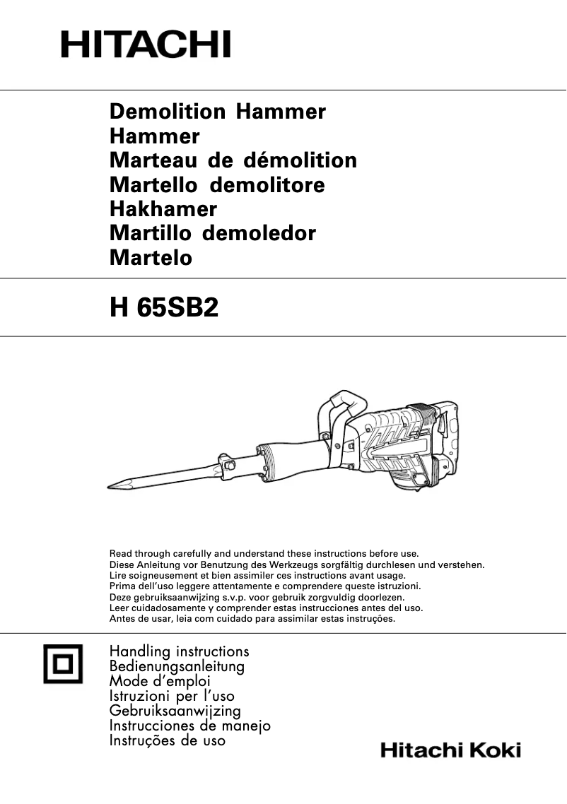 Page n°1 - Manuel utilisateur Hitachi H 65SB2