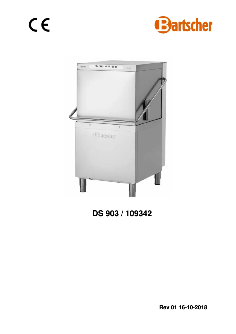 Page n°1 - Manuel utilisateur Bartscher DS 903