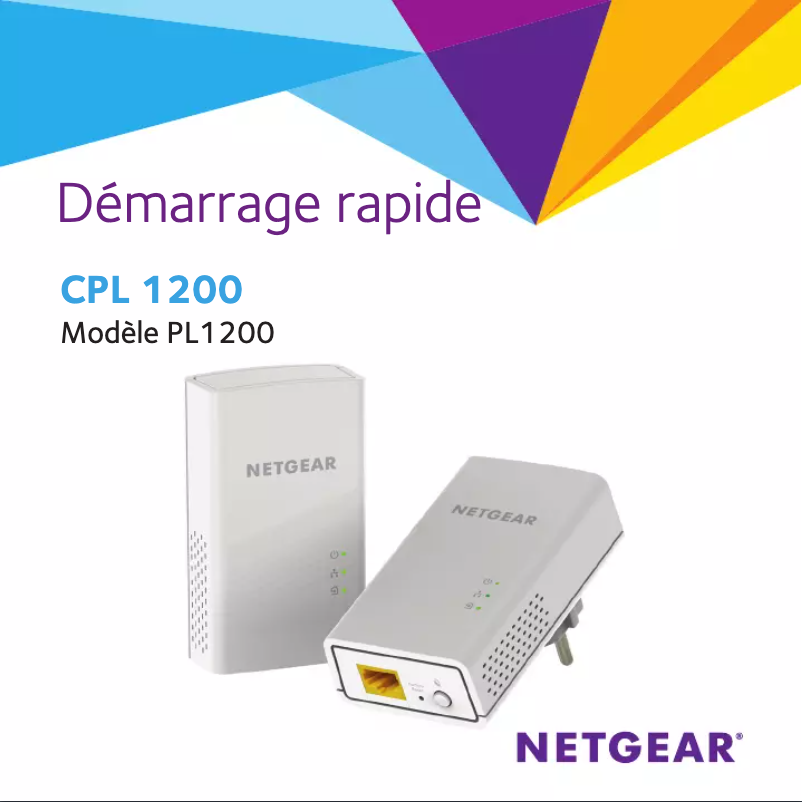 Page 1 de la notice Guide d'installation Netgear PL1200