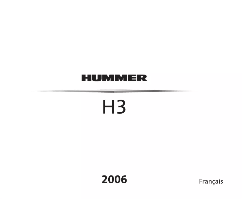 Page 1 de la notice Manuel utilisateur Hummer H3 (2006)