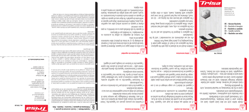 Image de la première page du manuel de l'appareil Tête à tête 7595.83