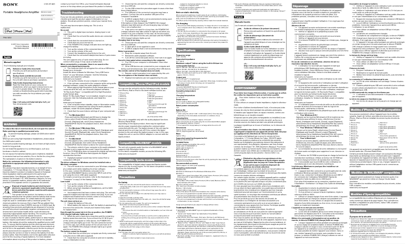Image de la première page du manuel de l'appareil PHA-1AEU