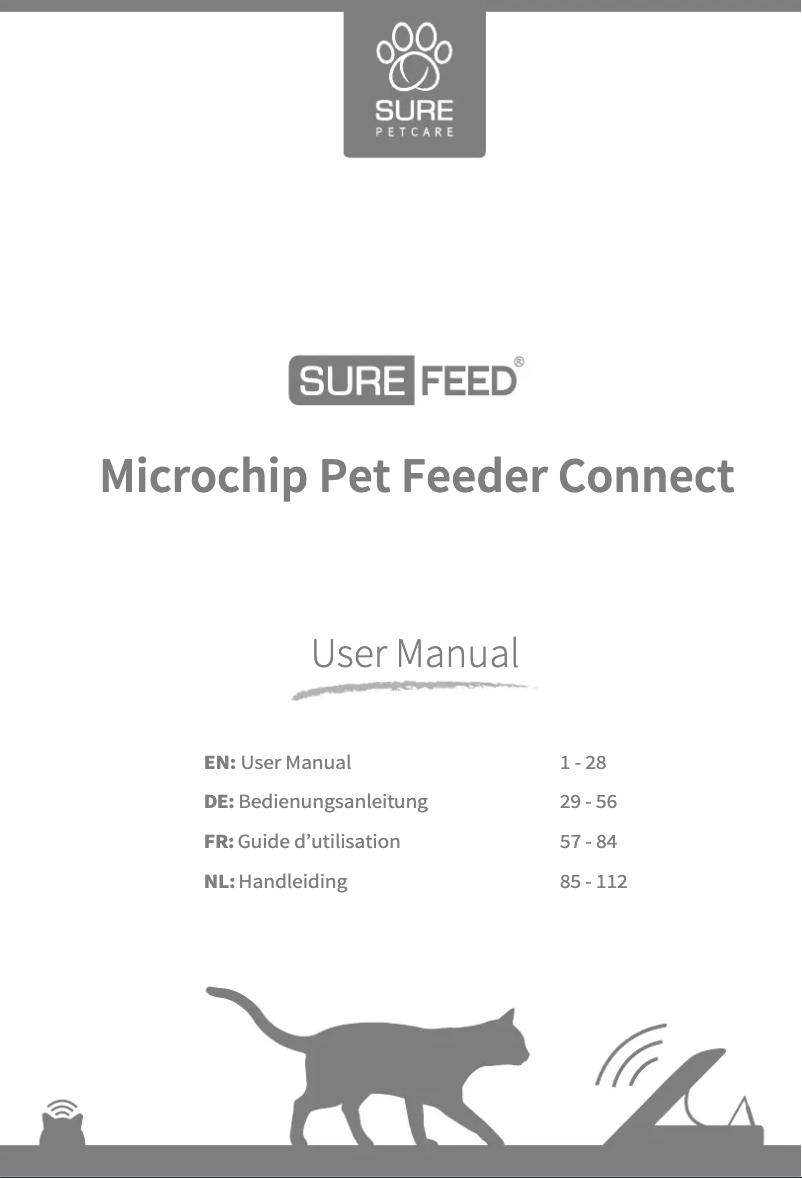Page n°1 - Manuel utilisateur Sure Petcare SureFeed Connect Microchip PetFeeder
