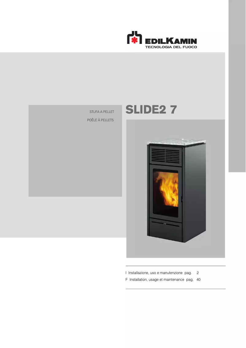 Página 1 del manual Manual de usuario Edilkamin SLIDE2 7