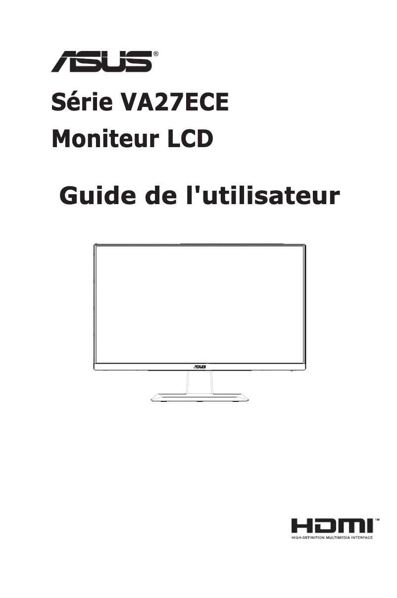 Page n°1 - Manuel utilisateur Asus VA27ECE