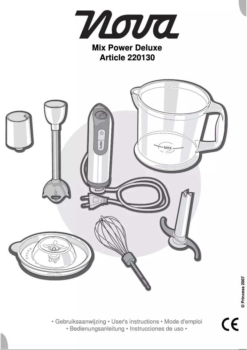 Page n°1 - Manuel utilisateur Nova Mix Power Deluxe 220130