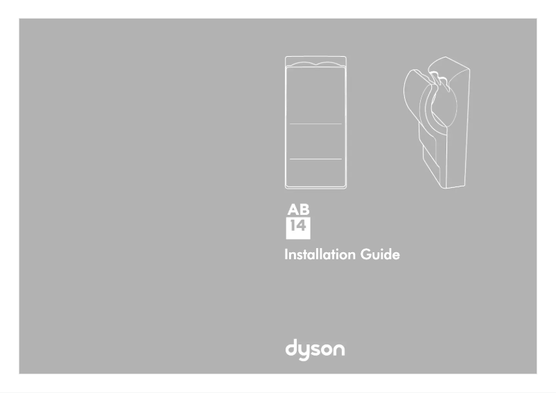 Page 1 de la notice Guide d'installation Dyson Airblade AB14