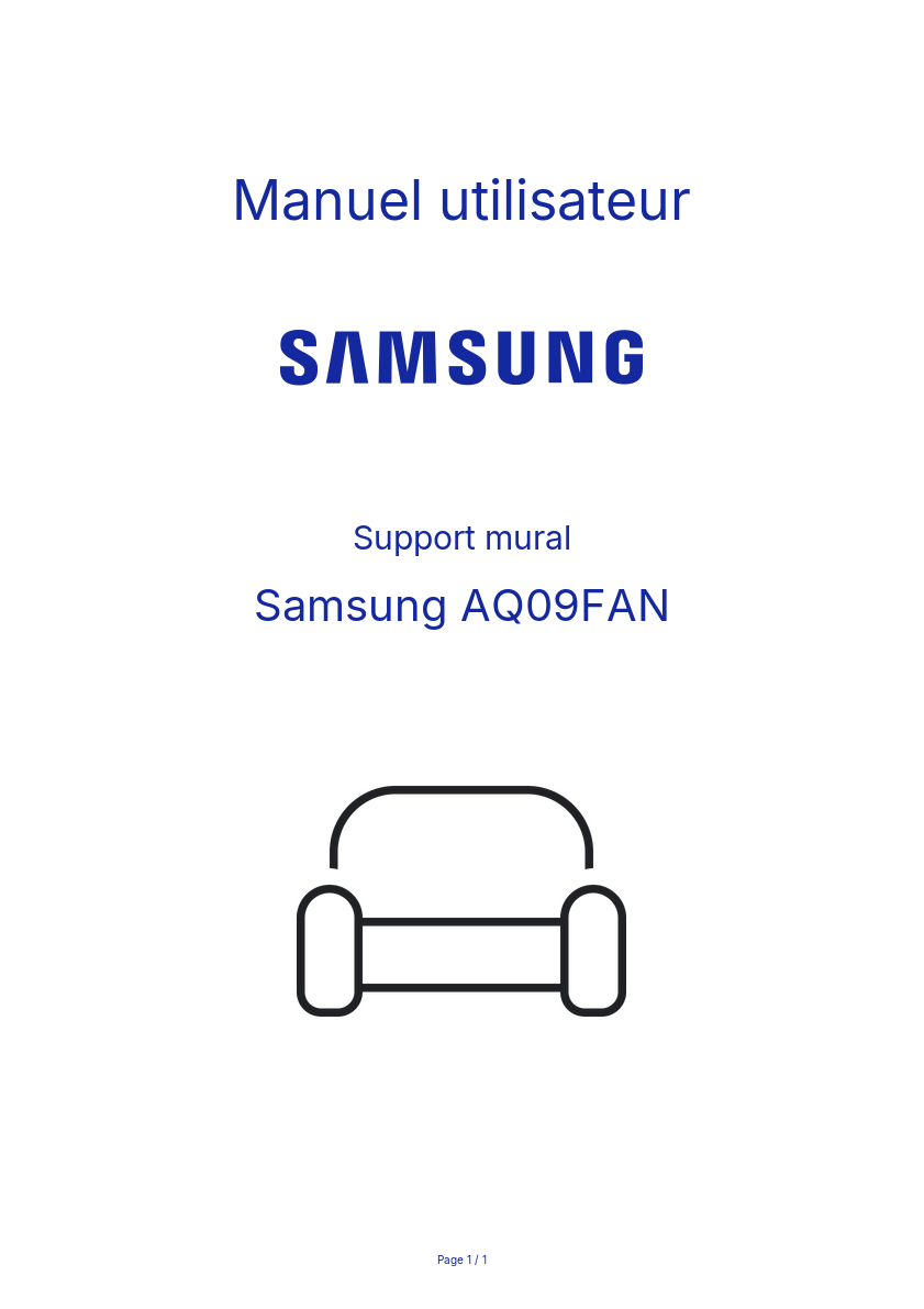 Page n°1 - Manuel utilisateur Samsung AQ09FAN