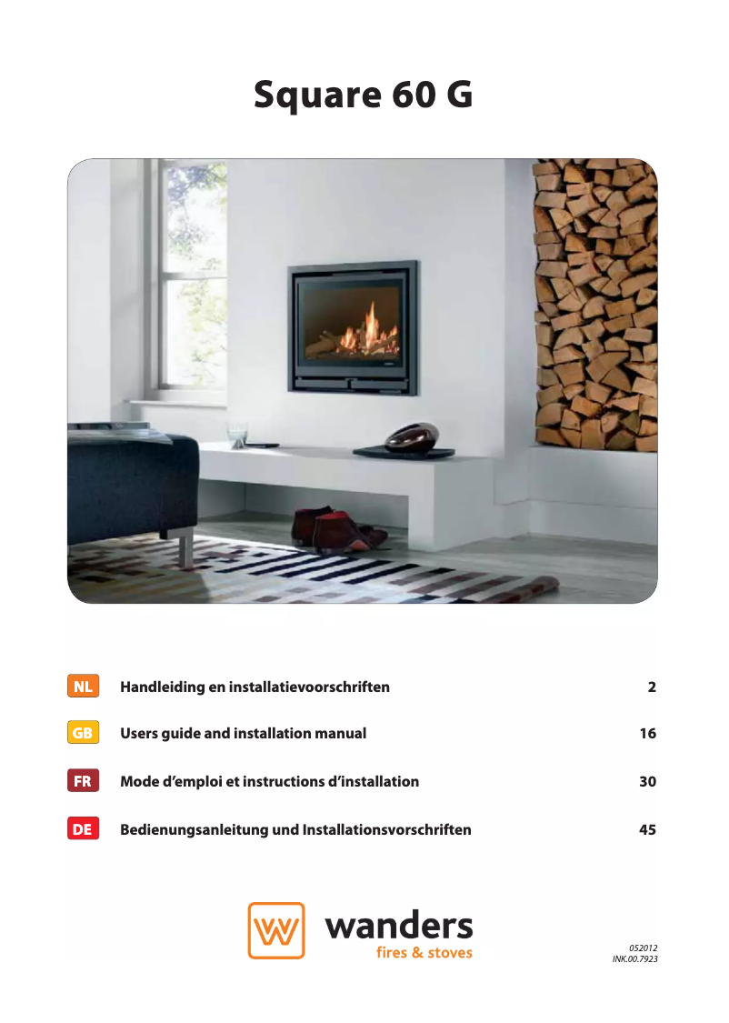 Page n°1 - Manuel utilisateur Wanders Square 60 G