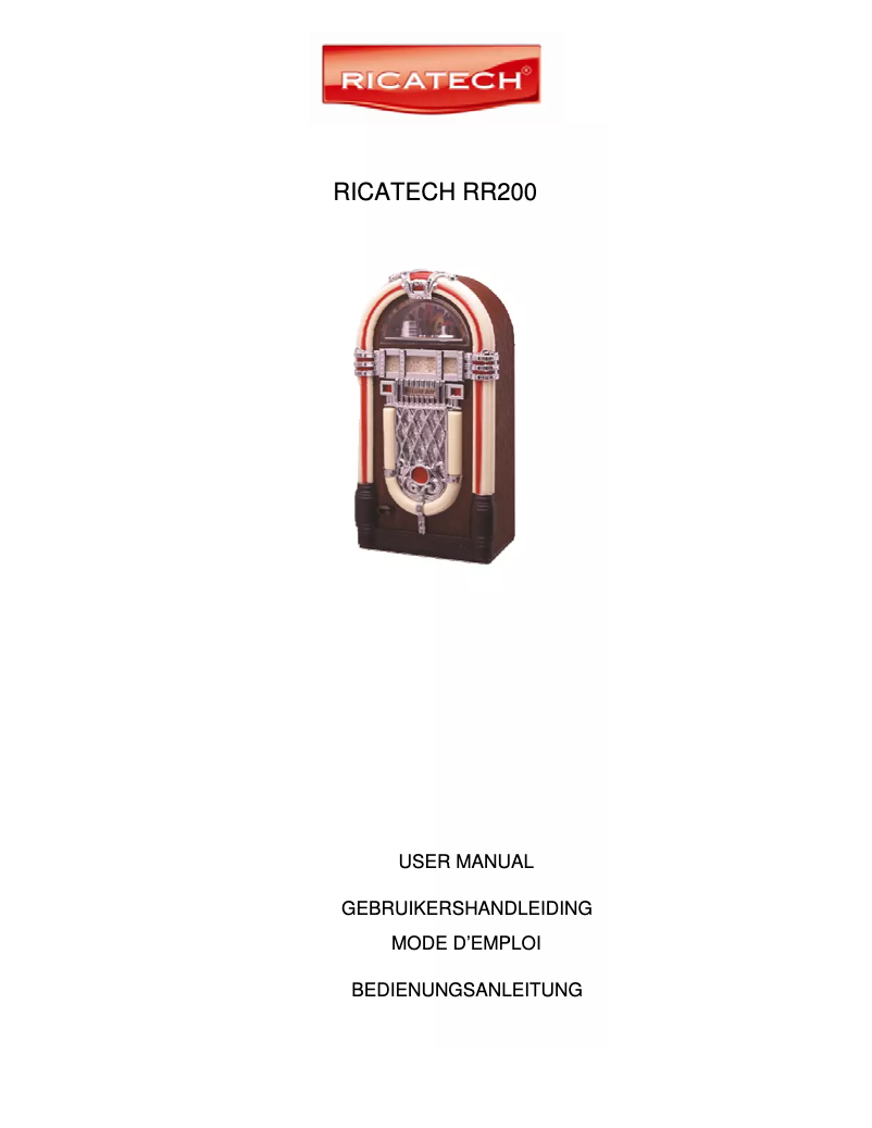 Página 1 del manual Manual de usuario Ricatech RR200