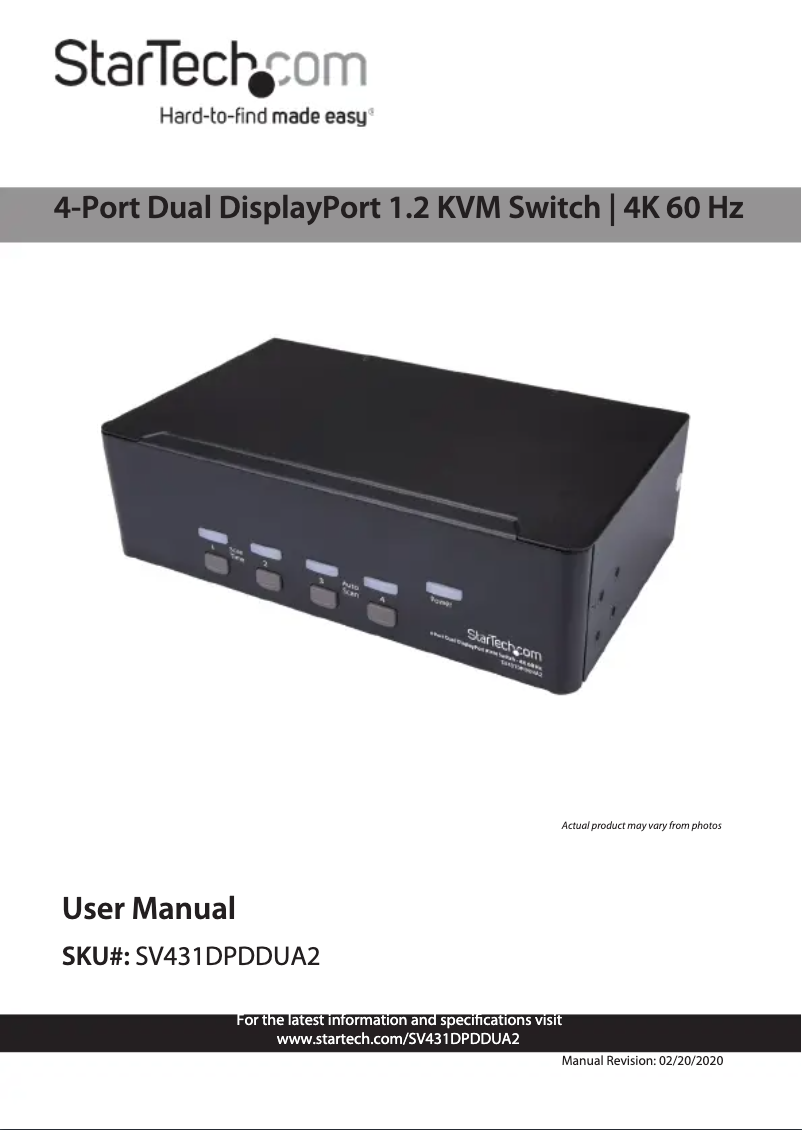 Image de la première page du manuel de l'appareil SV431DPDDUA2