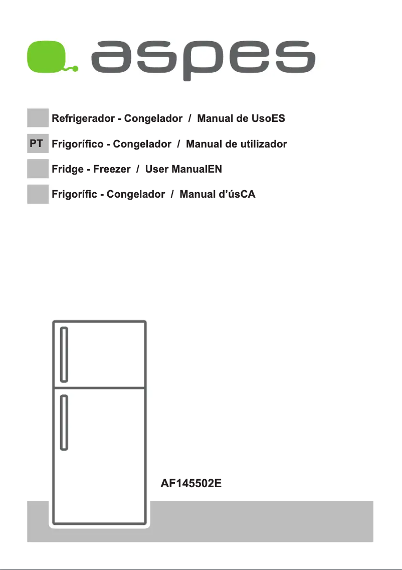 Page 1 de la notice Manuel utilisateur Aspes AF145502E