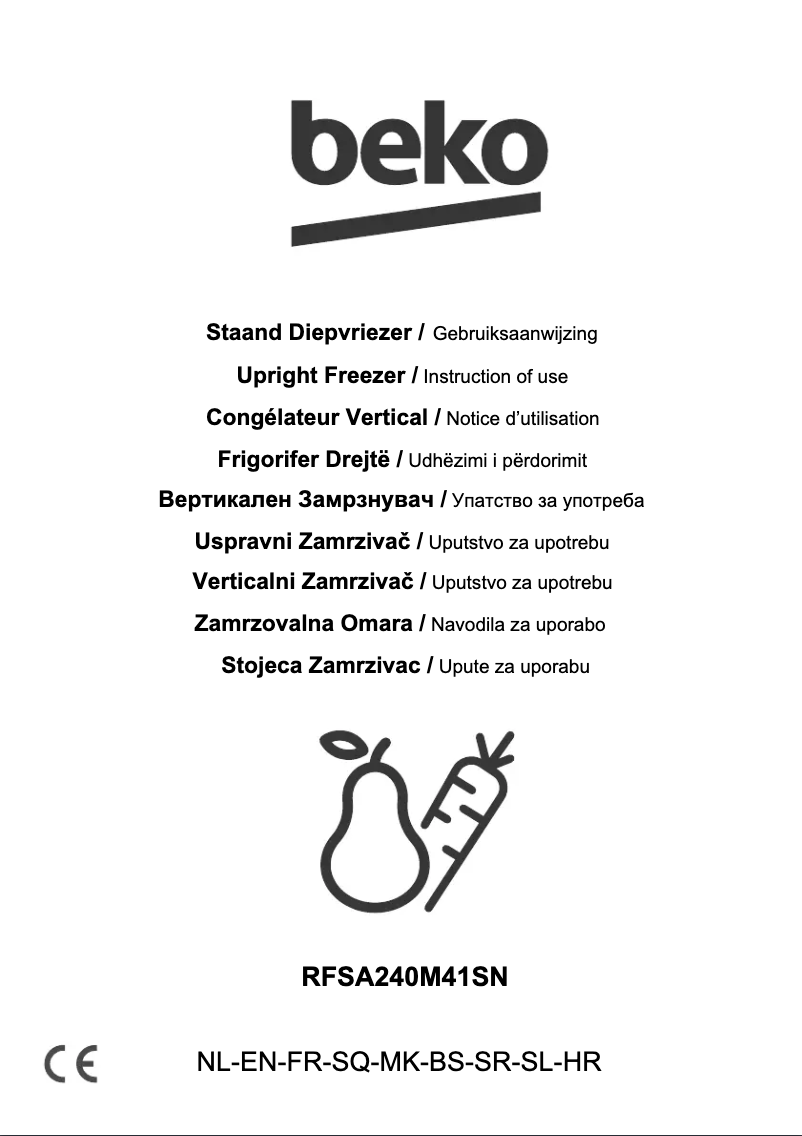 Page n°1 - Manuel utilisateur Beko RFSA240M41SN