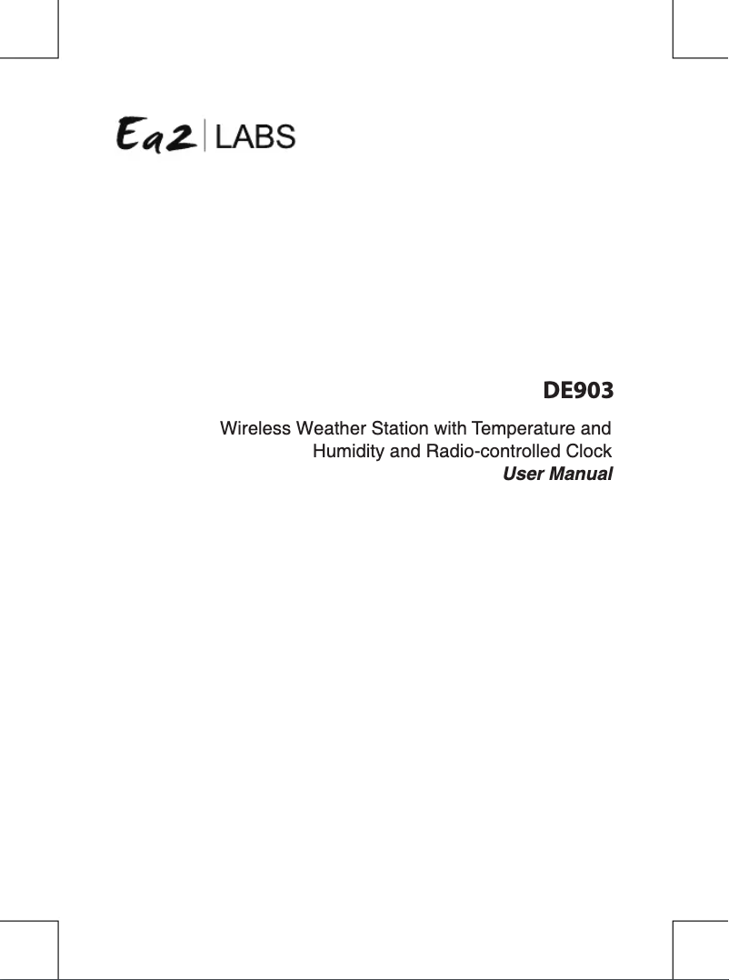 Page n°1 - Manuel utilisateur Ea2 LABS DE903