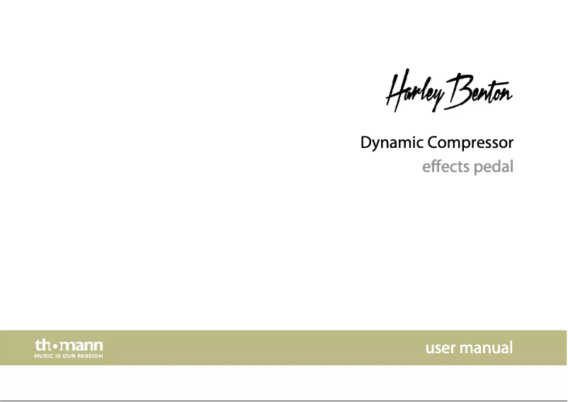 Image de la première page du manuel de l'appareil Dynamic Compressor