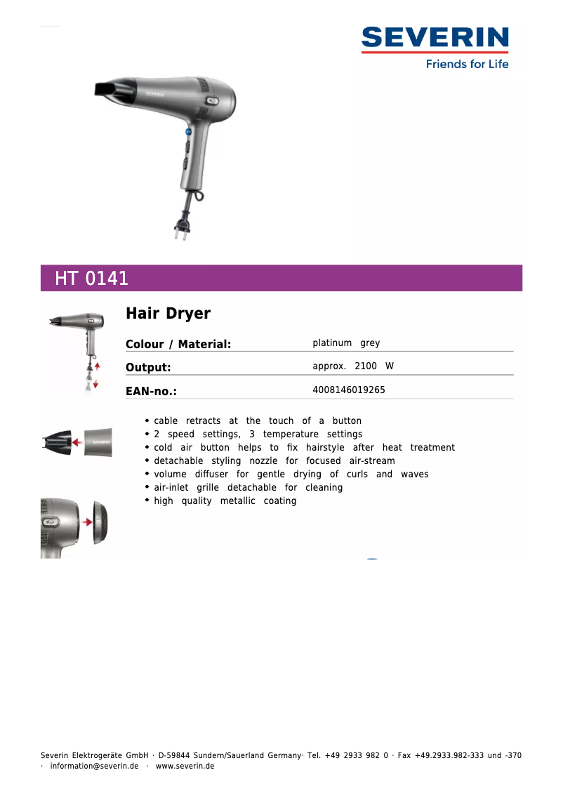 Image de la première page du manuel de l'appareil HT 0141