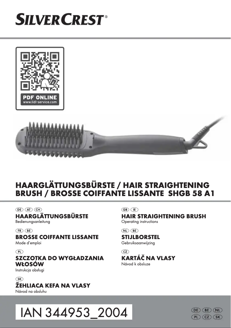 Page 1 de la notice Manuel utilisateur SilverCrest SHGB 58 A1