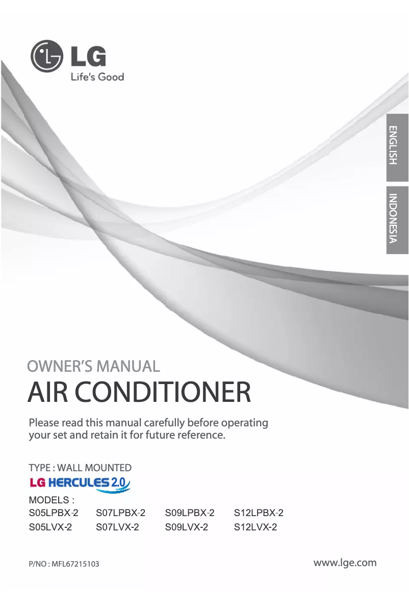 Page 1 de la notice Manuel utilisateur LG SN07LPBX-2