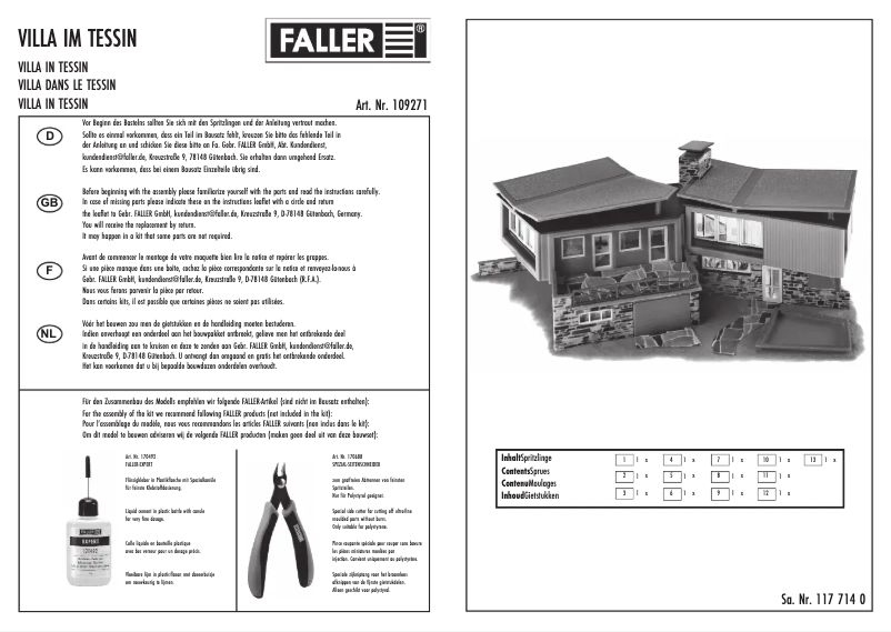 Page n°1 - Manuel utilisateur Faller 109271