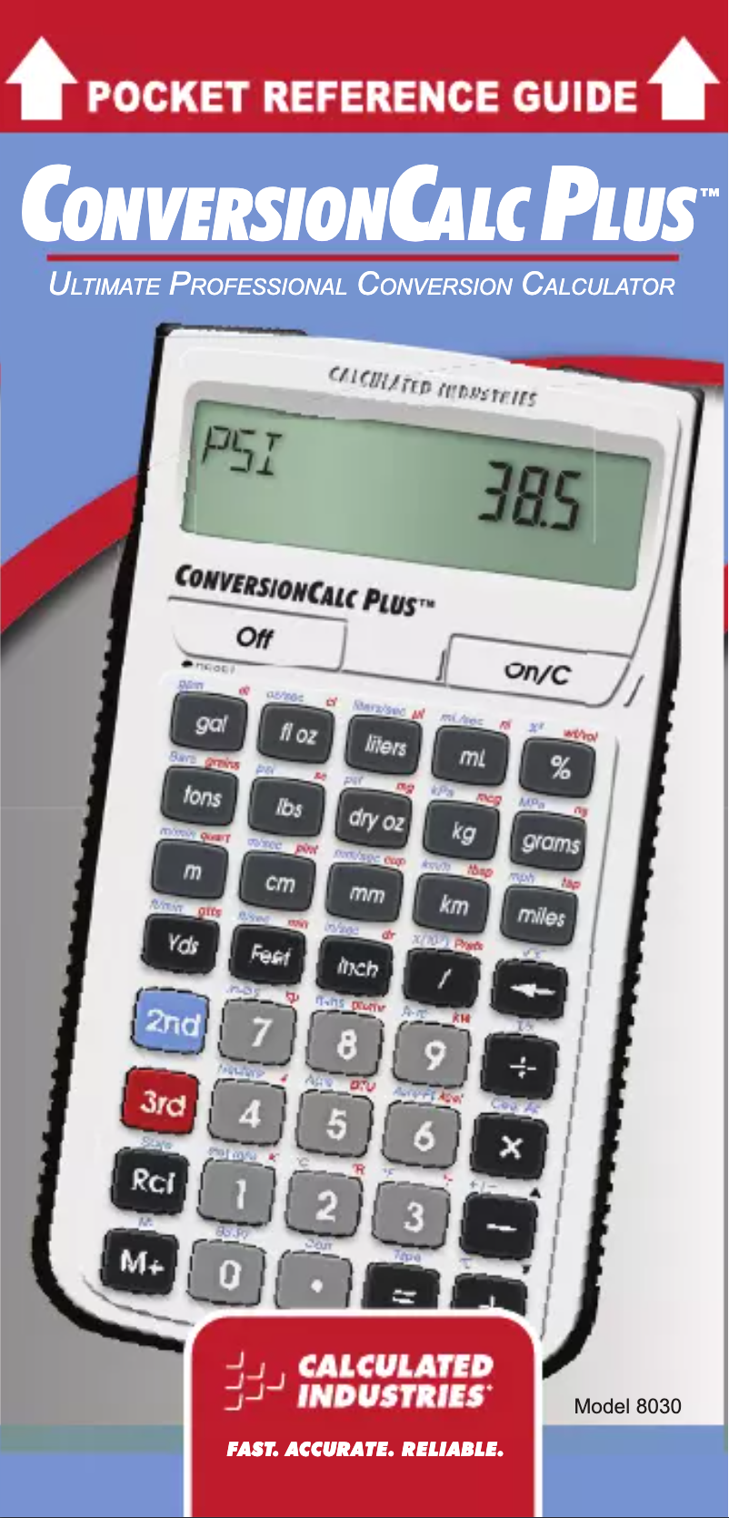 Page 1 de la notice Manuel utilisateur Calculated Industries ConversionCalc Plus