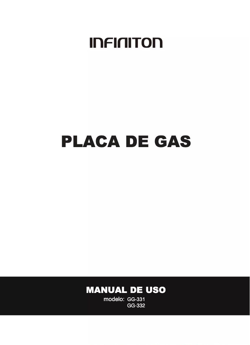 Page 1 de la notice Manuel utilisateur Infiniton GG-331