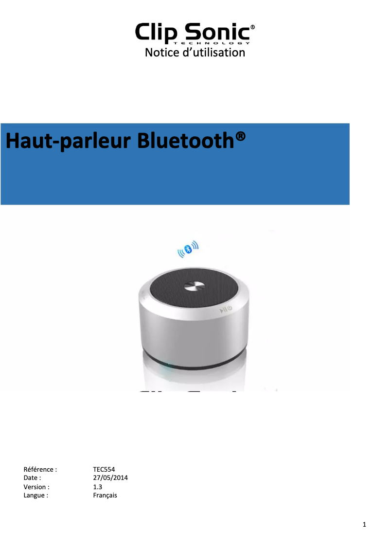 Imagen de la primera página del manual del dispositivo TEC554