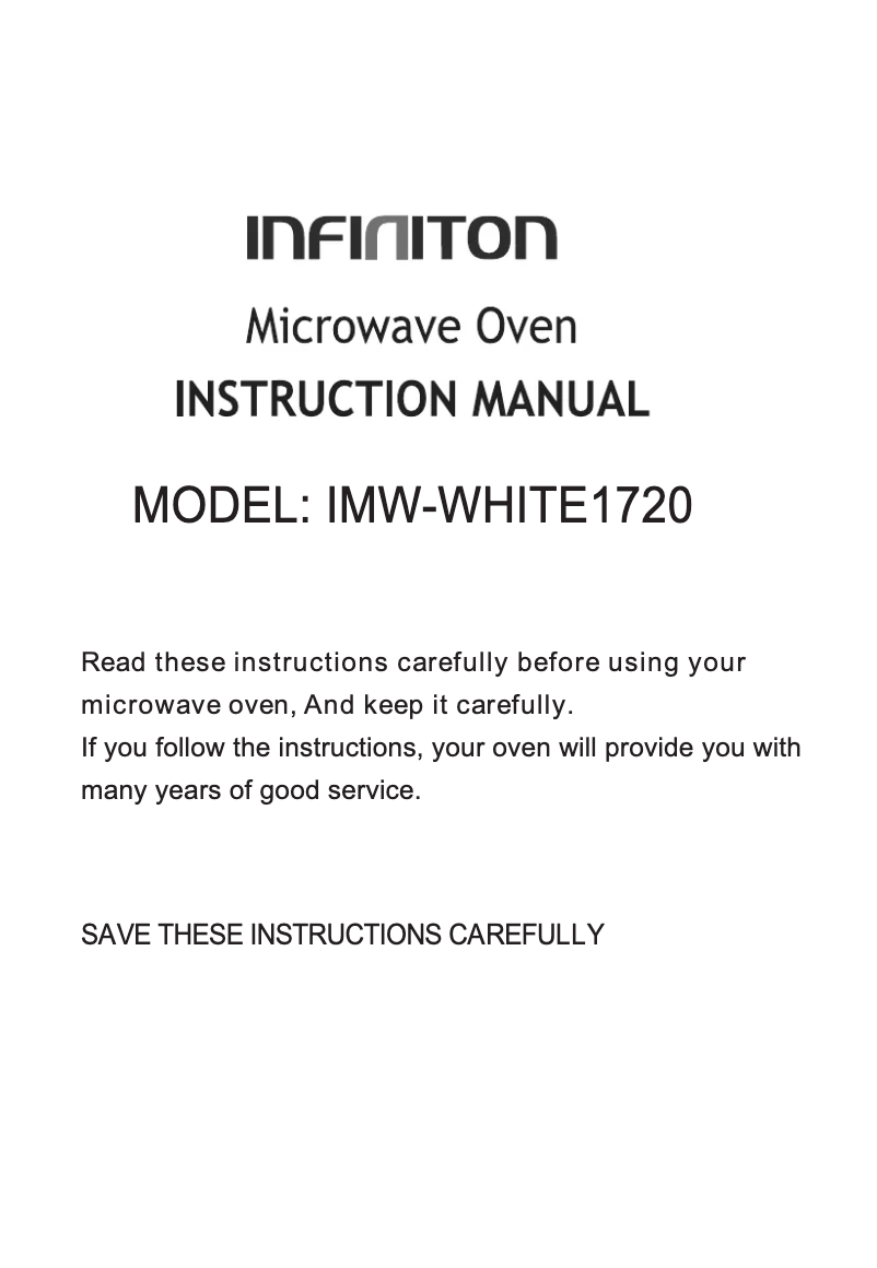 Página 1 del manual Manual de usuario Infiniton IMW-WHITE1720