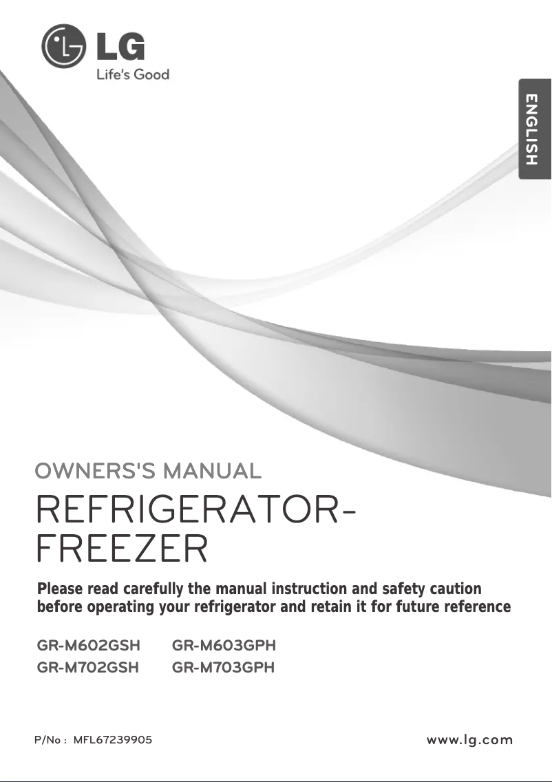 Page 1 de la notice Manuel utilisateur LG GR-M703GPH