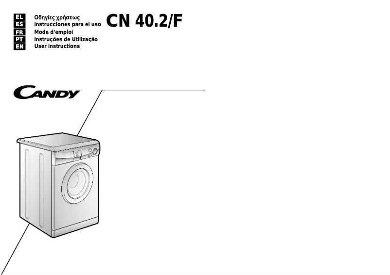 Page n°1 - Manuel utilisateur Candy CN40.2-F