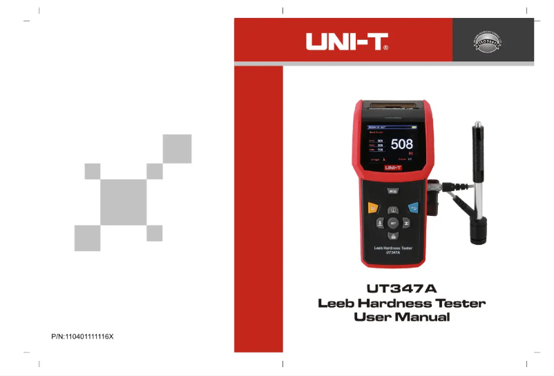 Image de la première page du manuel de l'appareil UT347A